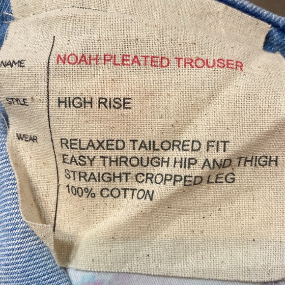 Nwt Johnny was Noah pleated denim trousers size 28 - Picture 9 of 9